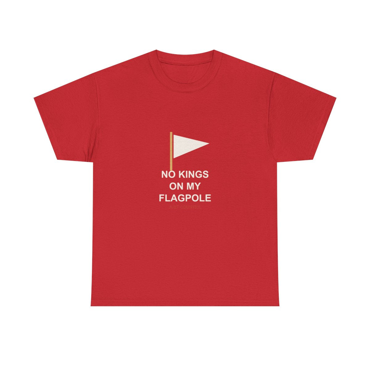 no-kings-on-my-flagpole-shirt spacing-fixed Red