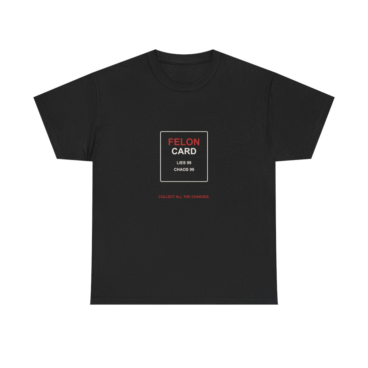 trump-felon-trading-card-shirt standardized Black